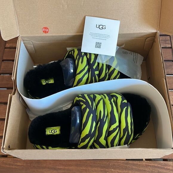 UGG Maxi Puff Slide Tiger Print Sandals US Women Size 9/UK 7/EU 40(MSRP$130) - Picture 13 of 15
